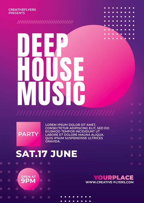 Summer House Party Flyer