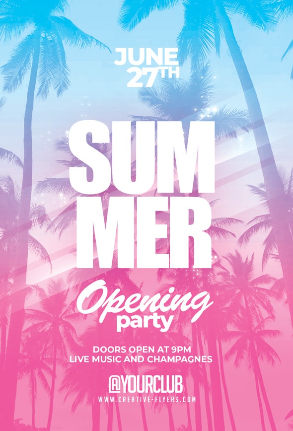 Summer Opening Party Flyer