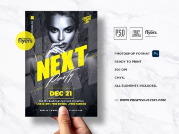Next Party Flyer template