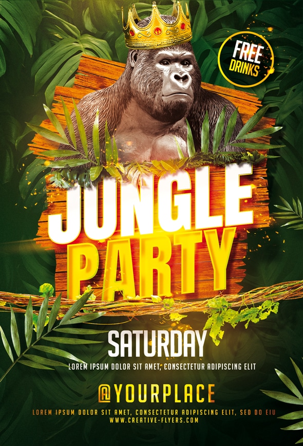 Jungle Party flyer