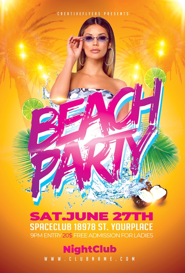 Beach party Flyer