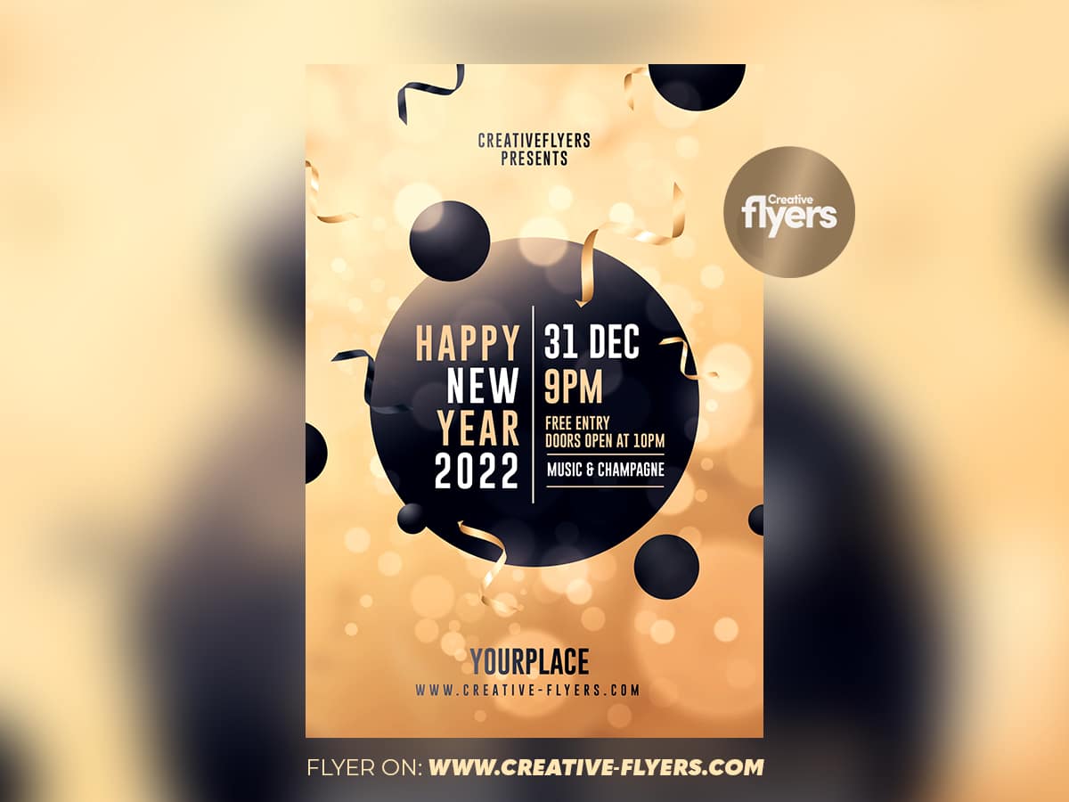Creative New year flyer template