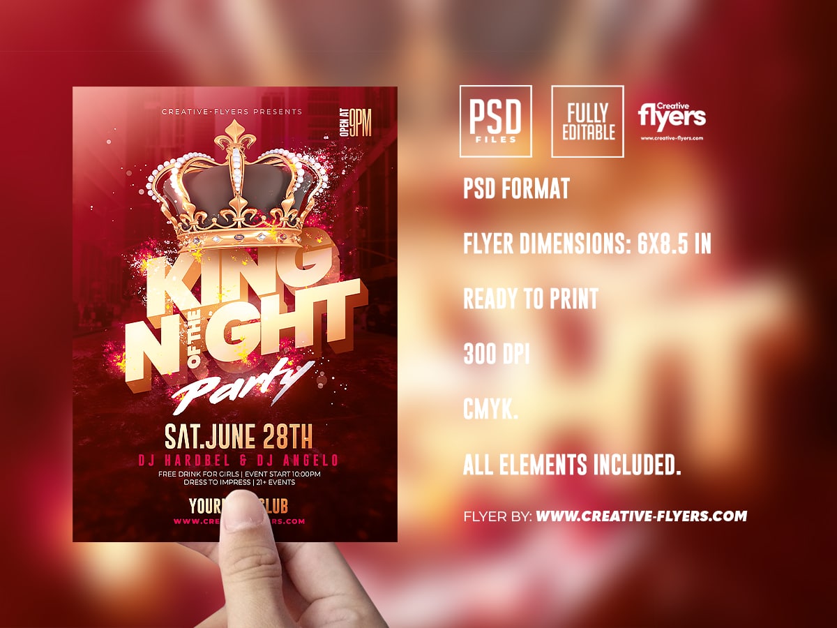 Night Of Kings Flyer PSD Template
