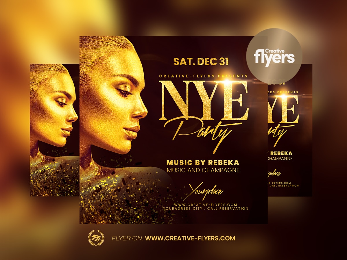 NYE Party flyer template