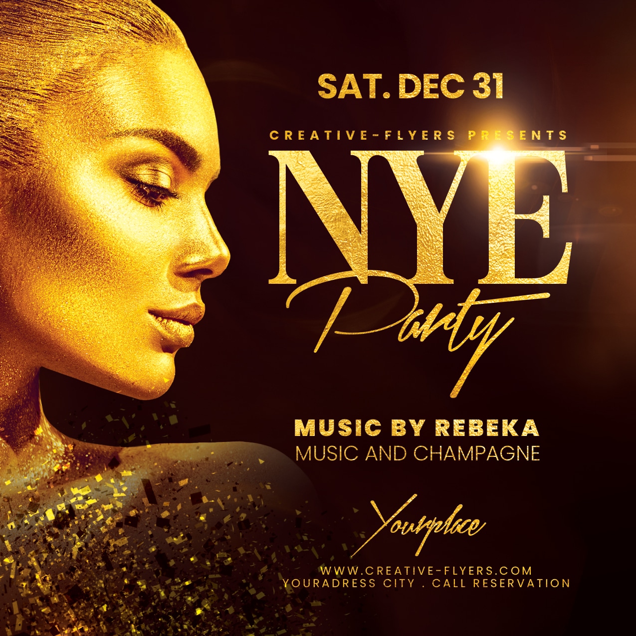NYE Party flyer template