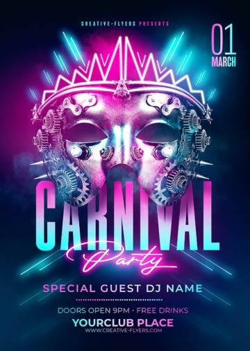 Carnival Party Flyer Design