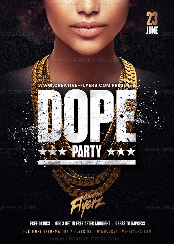 Dope Party Flyer PSD Template