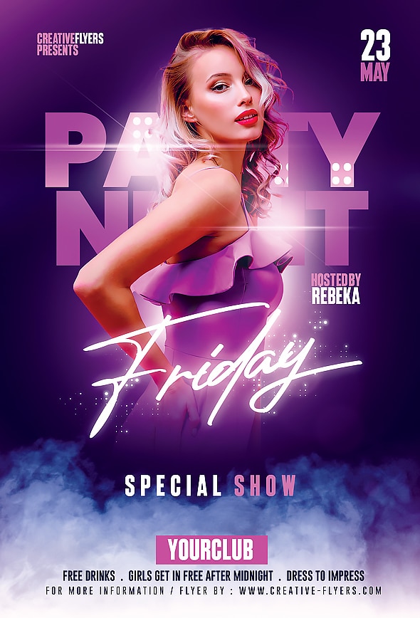 Night Club Flyer Photoshop Graphic