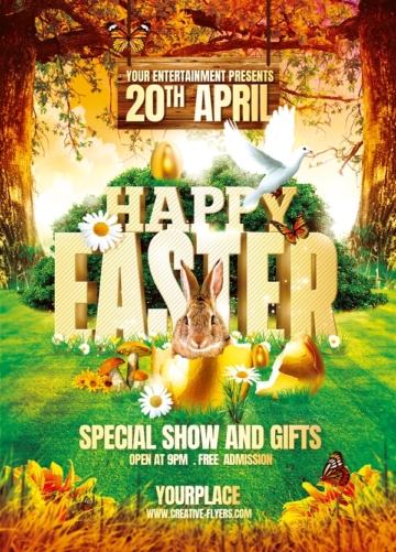 Happy Easter Flyer Template