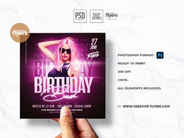 Birthday Bash Flyer PSD