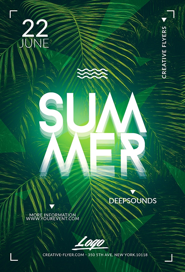 Green Summer Flyer Design