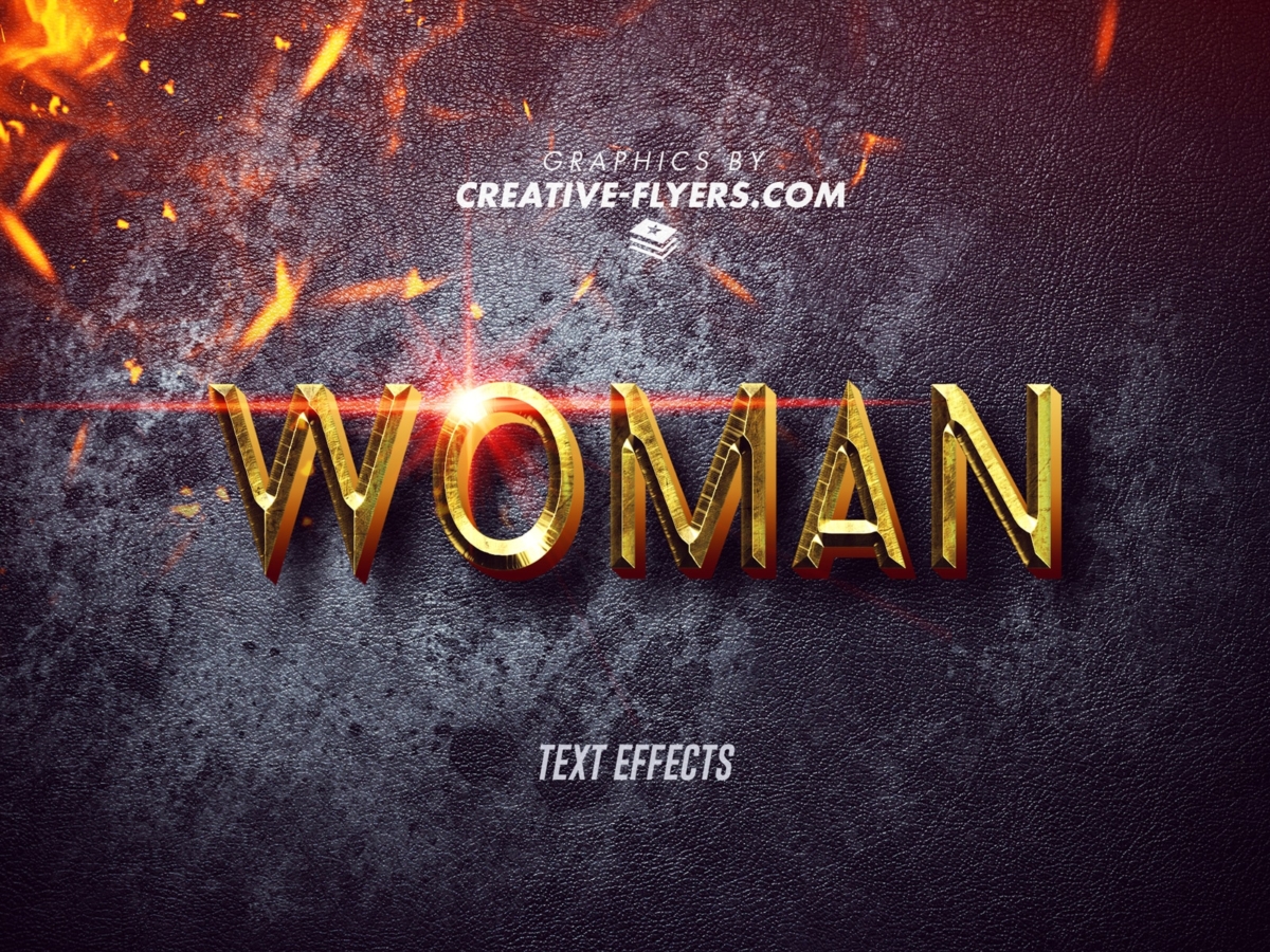 Wonder Woman Text Effects