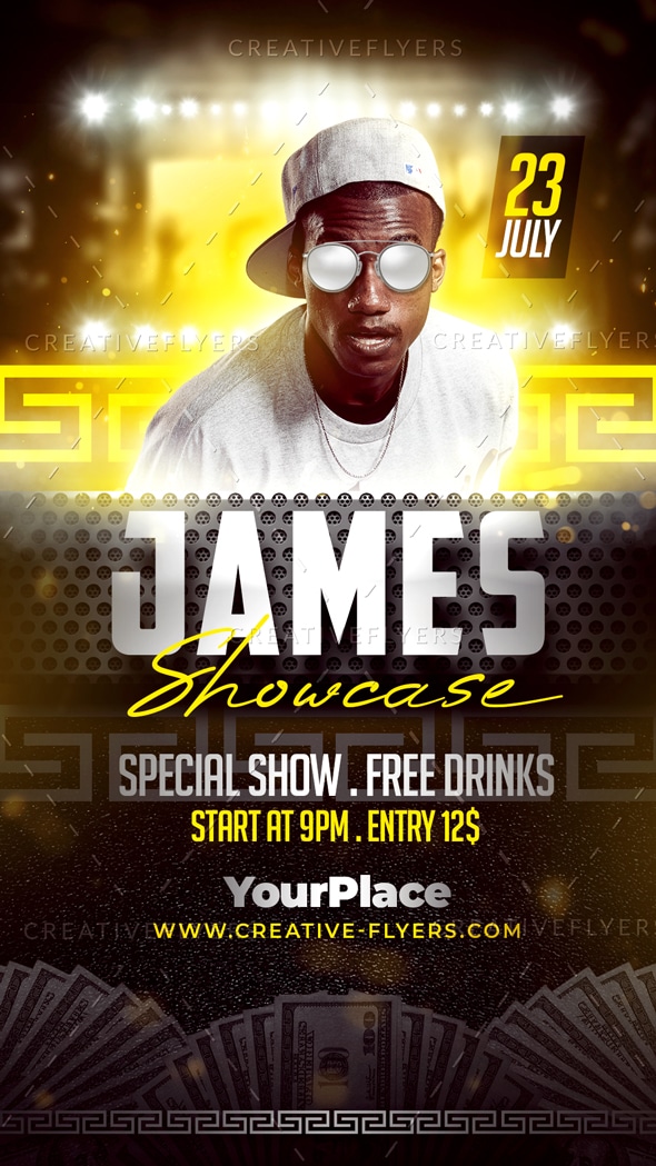 Artist Showcase Flyer template for Photoshop