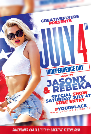 July 4th Party Flyer to download