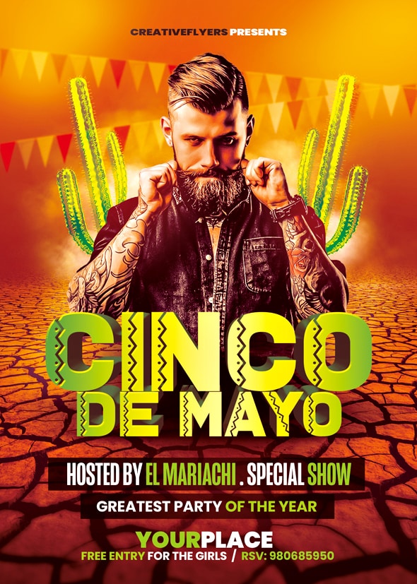 Mexican Party Flyer Template