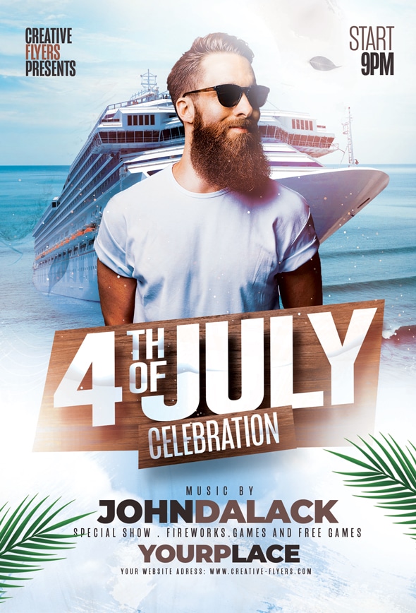 4th of July Party flyer