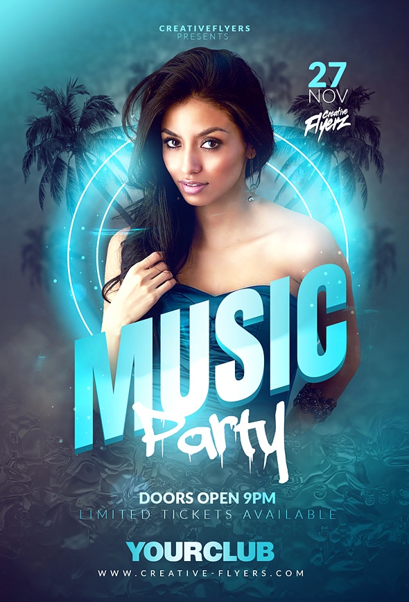 Party Flyer Design for Photoshop