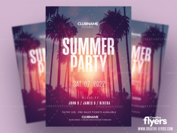 Poster to promote summer party