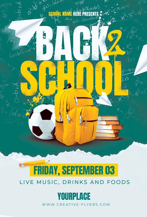 Back to School Flyer PSD
