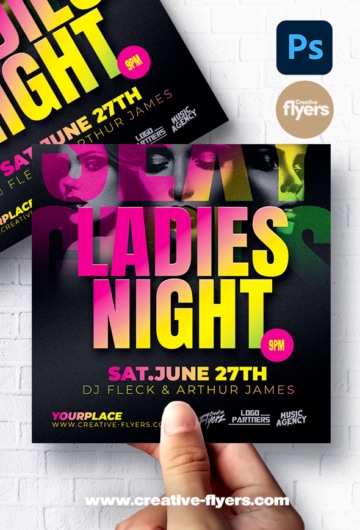 Ladies Night Flyer template
