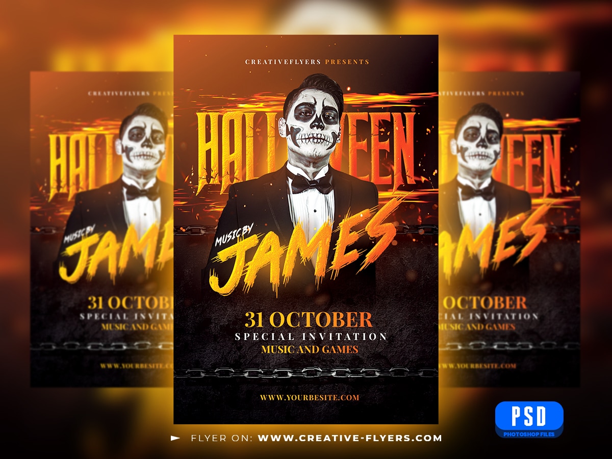 Dj Flyer for Halloween Party