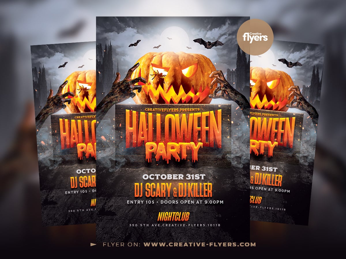 Scary Halloween Party Flyer