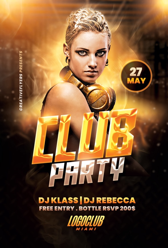 Club Party Flyer PSD