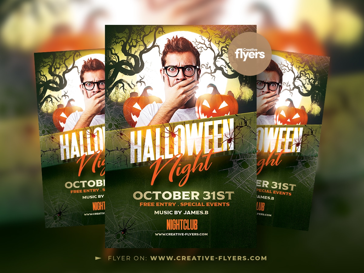 Halloween Night Flyer Psd to Download - Creative Flyers