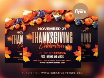 Thanksgiving Flyer PSD