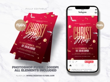 Red and White christmas Invites