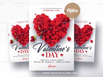 Valentine's Day Flyer PSD
