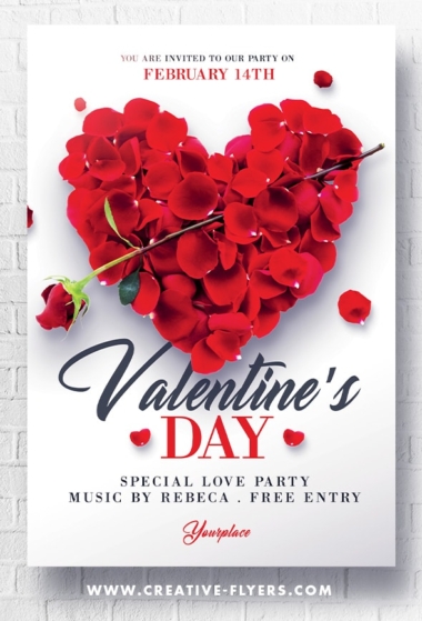 Valentine's Day Flyer PSD