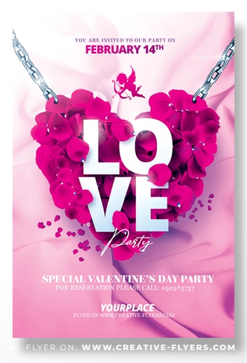 Love Party Flyer PSD