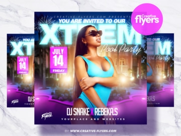 Pool Party Flyer Design