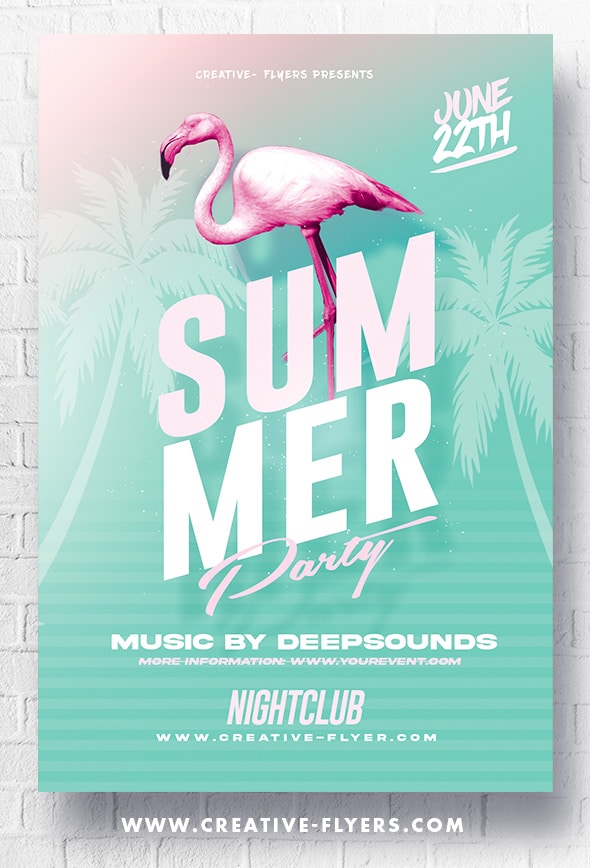 Summer Party Flyer Design