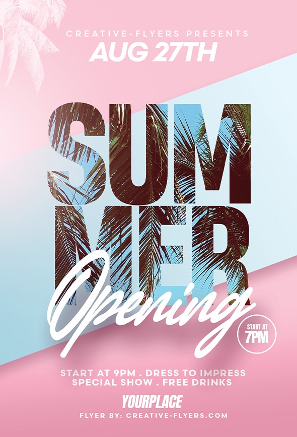 Summer Opening Flyer Design