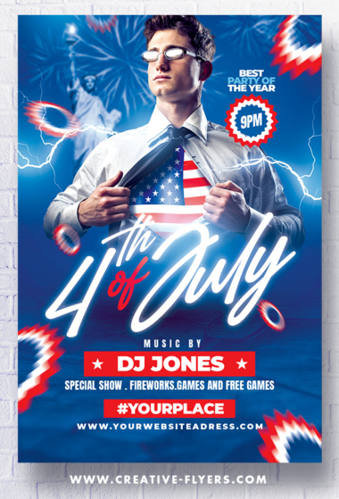 4th of July flyer template