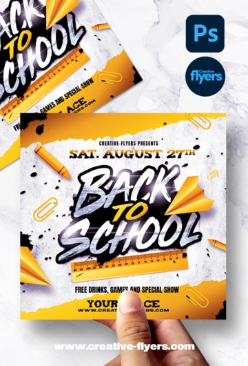 Back To School party flyer