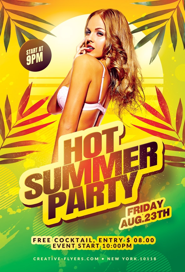Summer Party Design for Photoshop