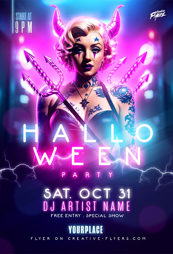 Halloween Night Club Party Poster