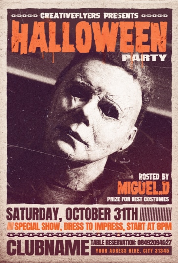 Retro Halloween Poster Design
