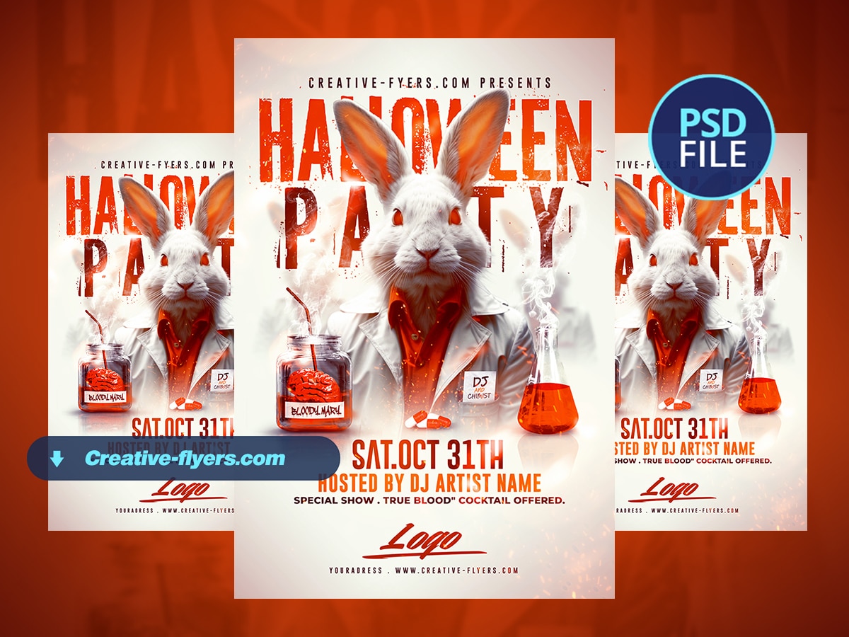 Halloween Party Poster Template