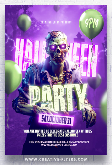 Zombie flyer template