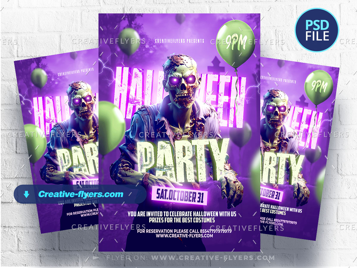 Zombie flyer template