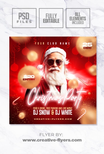 Christmas Party flyer design