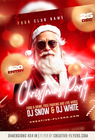 Christmas Party flyer design