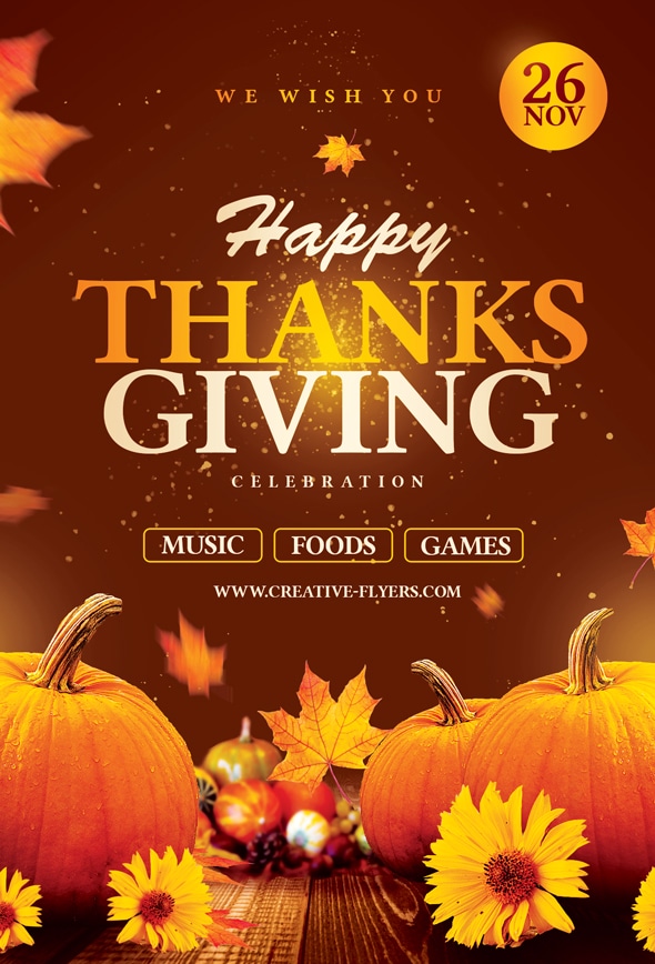 Thanksgiving Invitation Flyer