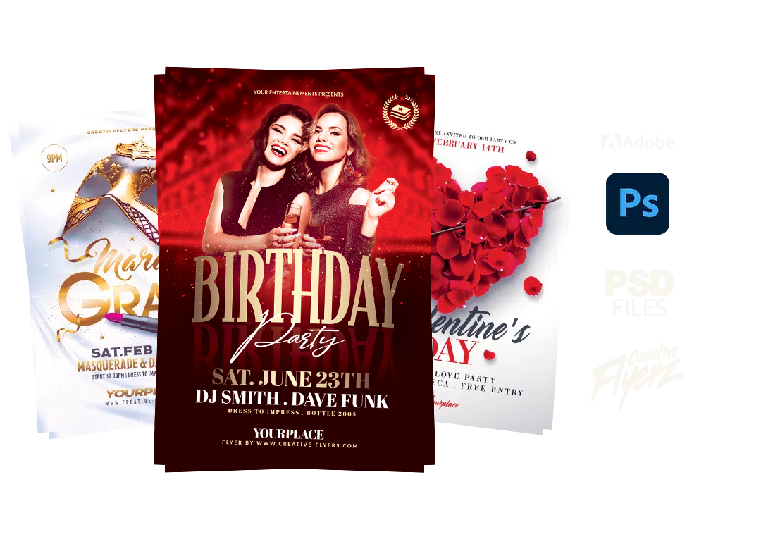 Cinema Flyer Party Graphics, Designs & Templates