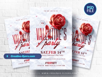 Red and White Valentine's Day Flyer