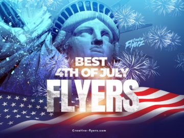 trendy 4th of July holiday flyer Templates
